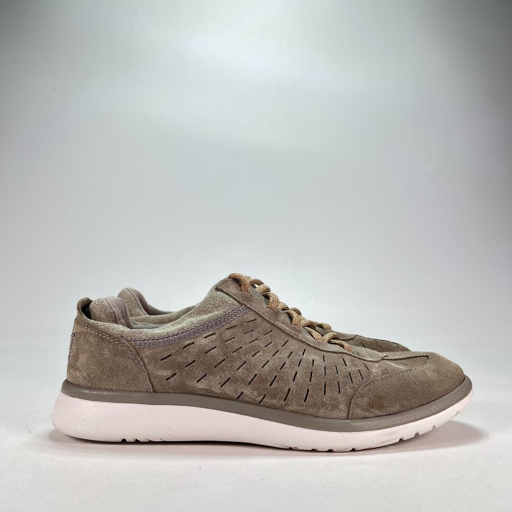 UGG Victoria Grey Taupe Suede Casual Sneakers Low Top Shoes 1017011 Women's Sz 8